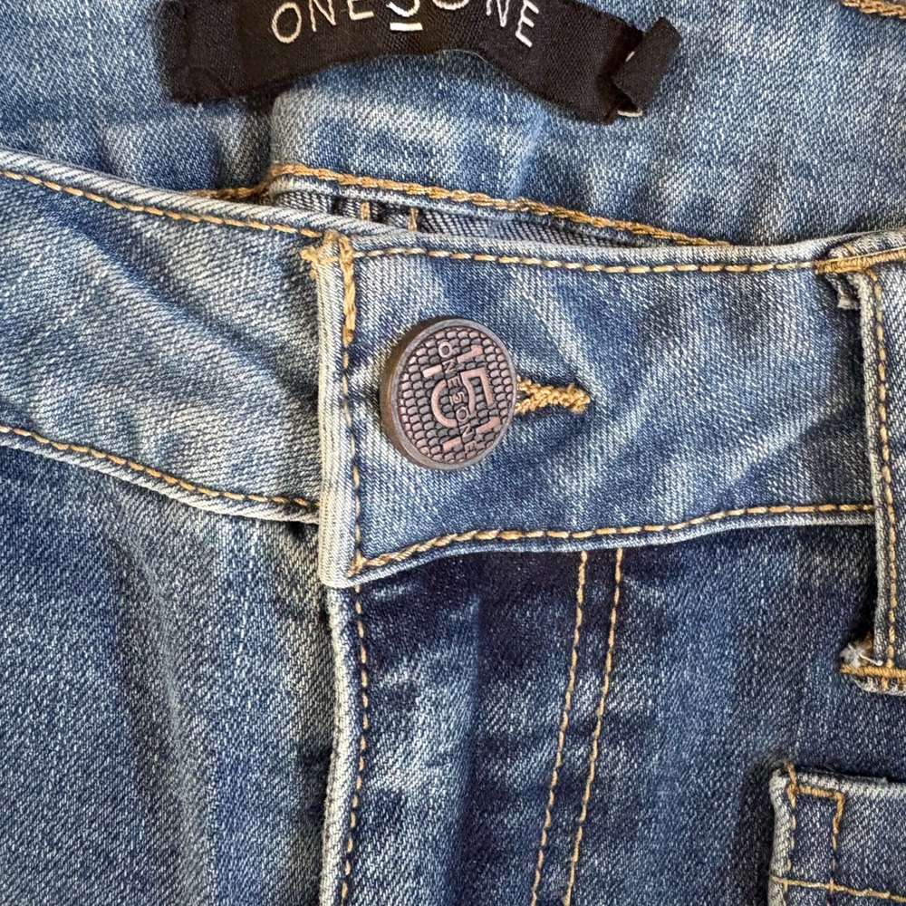 one 5 one Women's Flare Jeans in Blue - Picture 3 of 6
